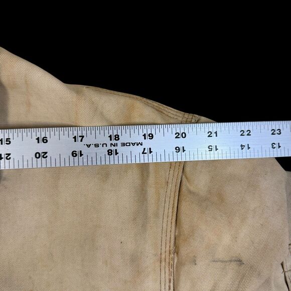 Carhartt Distressed Duck Coveralls L? Thrashed Grunge Americana Corduroy Collar - Picture 11 of 14